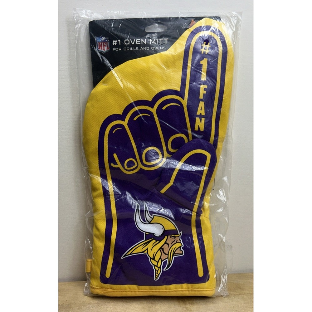 *NEW/SEALED* NFL‎ Minnesota Vikings No.1 Fan Oven Barbecue Kitchen Oven Mitt